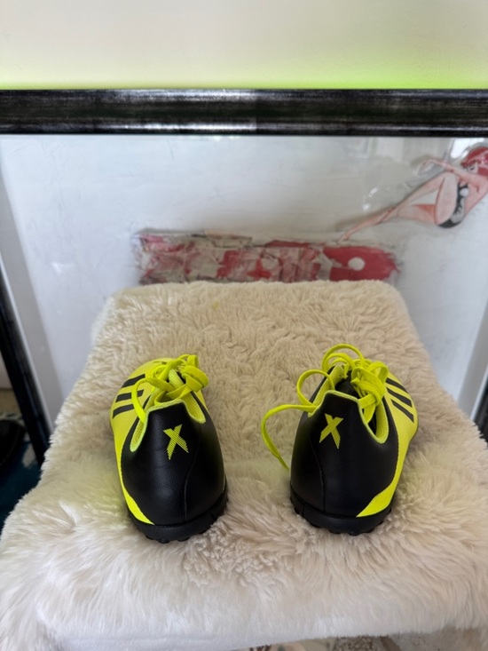 Neon  green and black Adidas soccer sneakers for men or women main image 4